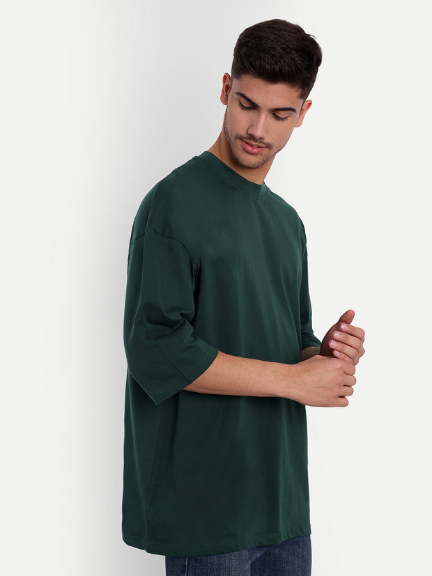 Colosal Titan Dark Green Back Oversize Drop shoulder Tee by Gavin Paris