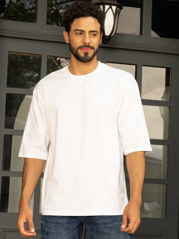 Paparazzi White Oversized Drop shoulder Tee by Gavin Paris