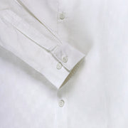 Men's Full-Sleeve White Geometric Pattern  Slim Fit Shirt (GP173)