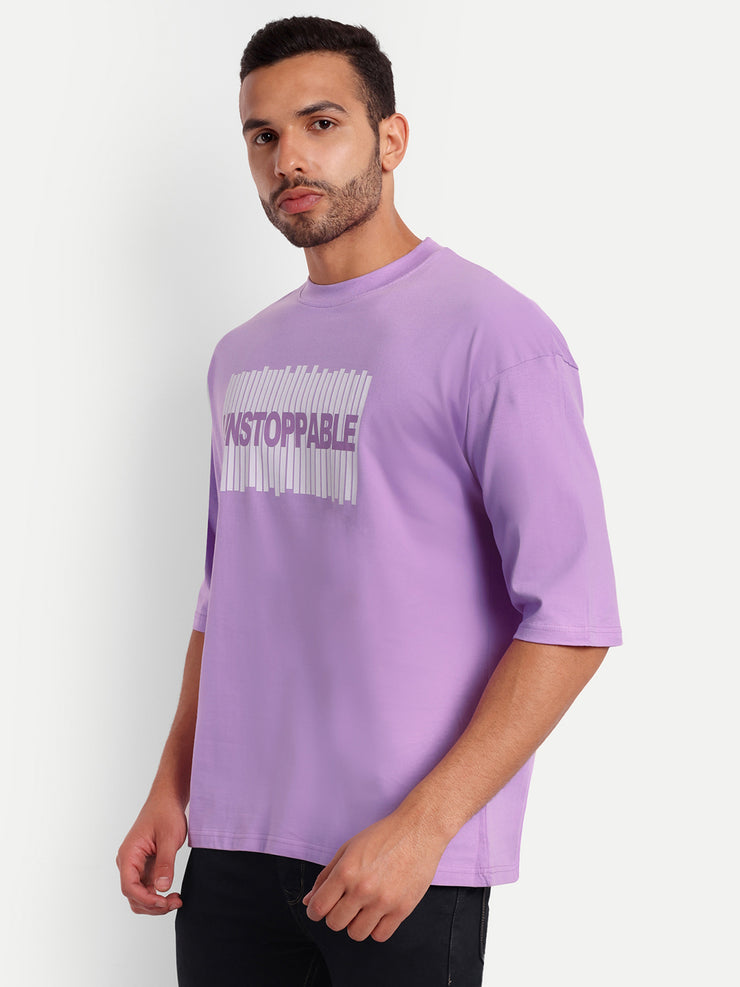 Unstoppable Lavender Oversized Tee by Gavin Paris