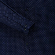 Navy Minimalist Design Men's Slim Fit Full Sleeve Shirt With Pocket (GP304)