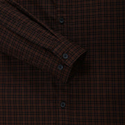 Brown Gingham Check Men's Full Sleeve Shirt (GP278)