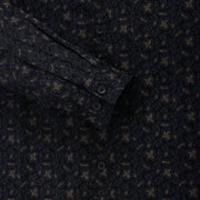 Black Paisley Motif Men's Full Sleeve Shirt (GP300)