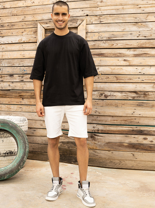 Shiva Unisex Black Drop-shoulder Oversized Tee By Gavin Paris