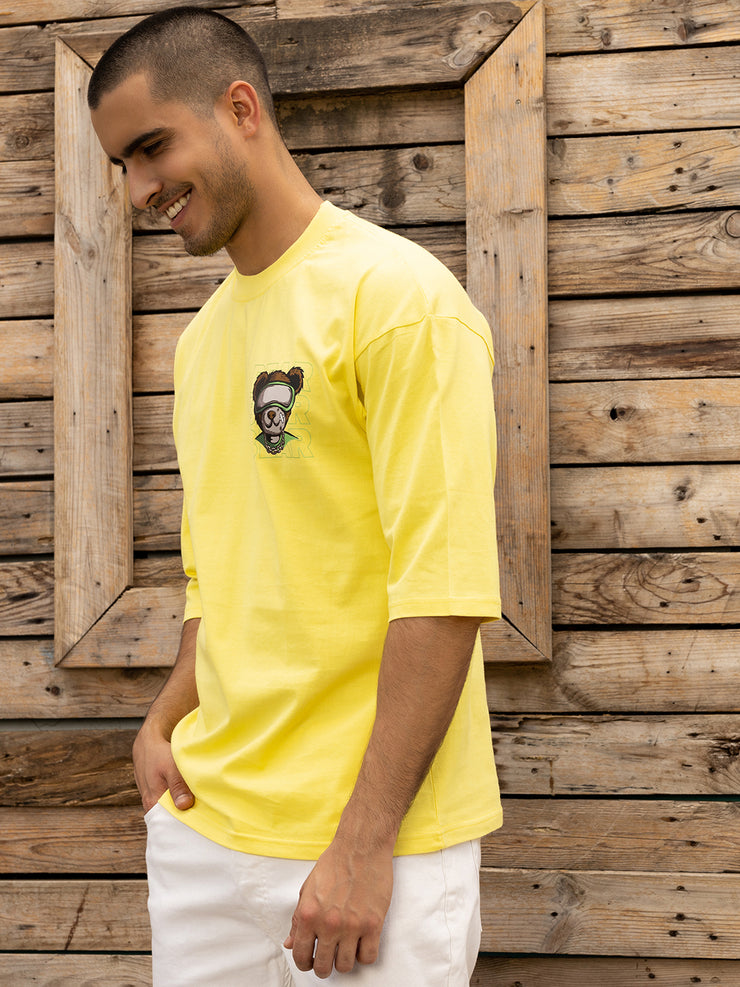 Bear Lemon Yellow Oversized T-shirt