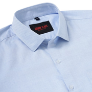 Light Blue Slim Fit Full-Sleeve Shirt With Pocket (GP236)