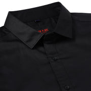 Black Solid Full-Sleeve Shirt (GP066)