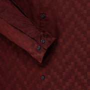 Maroon Checkered Slim Fit Full Sleeve Shirt (GP174)