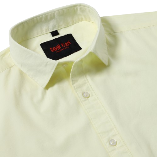 Yellow Full-Sleeve Slim Fit Shirt (GP057)