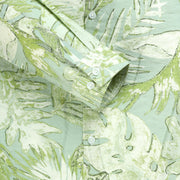 Abstract Floral Print Slim Fit Full Sleeve Shirt - Mint Green (GP231)