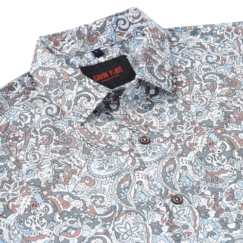 Floral Paisley Slim Fit Full-Sleeve Shirt (GP094)