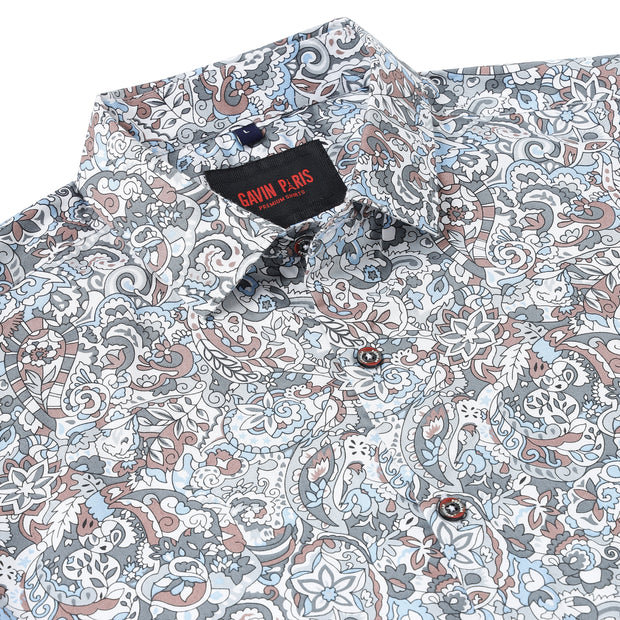 Floral Paisley Slim Fit Full-Sleeve Shirt (GP094)
