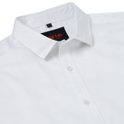 Mens Solid White Fendi Lycra Cotton Full Sleeve Shirt (GP061)