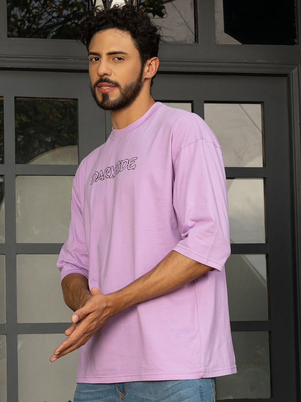 Darkside Lavender Oversized Drop shoulder Tee by Gavin Paris