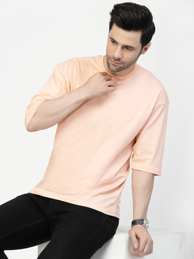 Peach Plain Oversized Tee by Gavin Paris