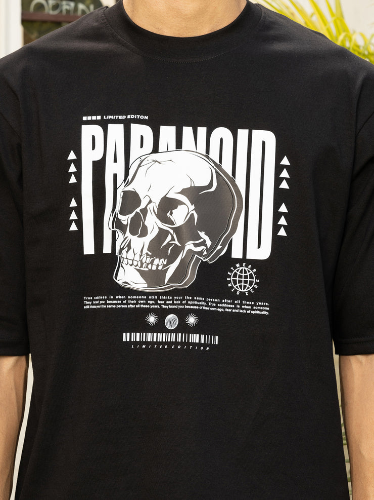 Paranoid Black Oversized T-shirt