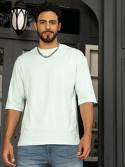 Selfie Aqua Blue Oversized Drop shoulder Tee by Gavin Paris