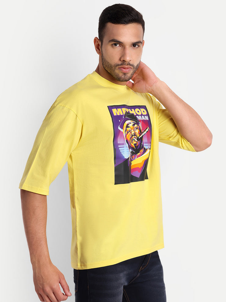 Method Yellow Oversize Drop shoulder Tee by Gavin Paris