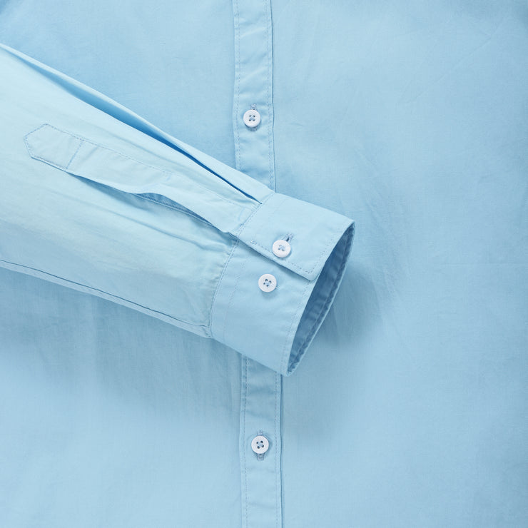 Cool Blue Plain Men's Full Sleeve Shirt (GP314)