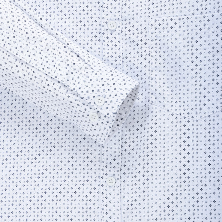 White Minimalist Design Men's Slim Fit Full Sleeve Shirt With Pocket (GP302)