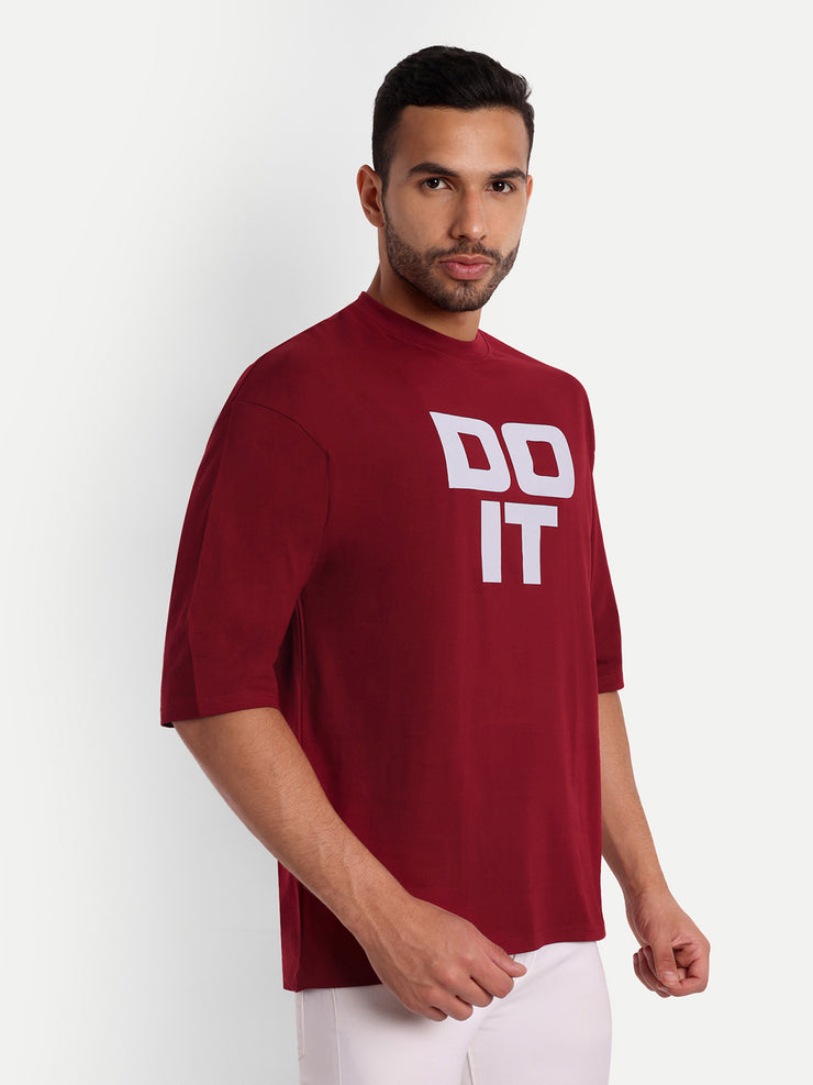 Do It Red Oversized Tee by Gavin Paris