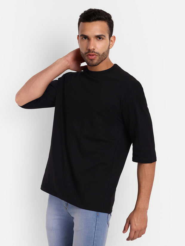 Snoop Black Drop Shoulder Oversized Tee by Gavin Paris