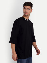 Los Angeles Black Drop-shoulder Oversized Tee