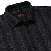 Black Patterned Full Sleeve Shirt (GP028)