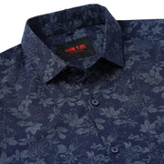 Navy Floral Full-Sleeve Shirt (GP097)
