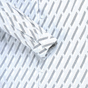 White Geometric Print Slim Fit Full Sleeve Shirt (GP258)