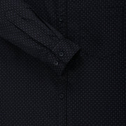 Black Geometric Dot Pattern Men's Full Sleeve Shirt With Pocket (GP303)