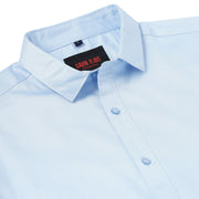 Light Blue Slim Fit Full Sleeve Shirt (GP064)