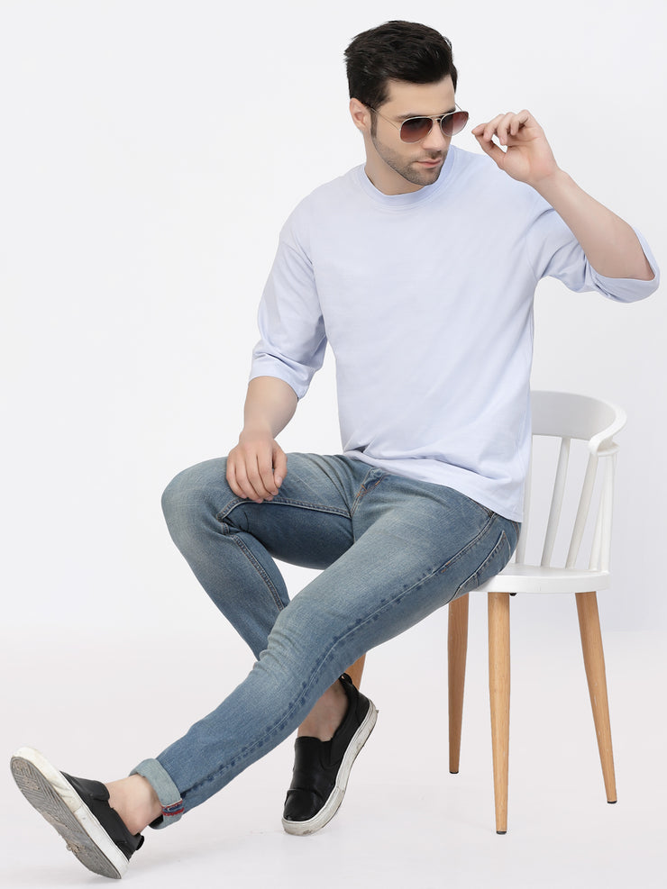 Sky Blue Plain Oversized Tee by Gavin Paris