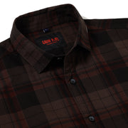 Brown Checkered Full-Sleeve Shirt (GP086)