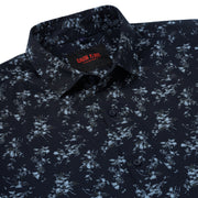 Black Floral Slim Fit Full-Sleeve Shirt (GP096)