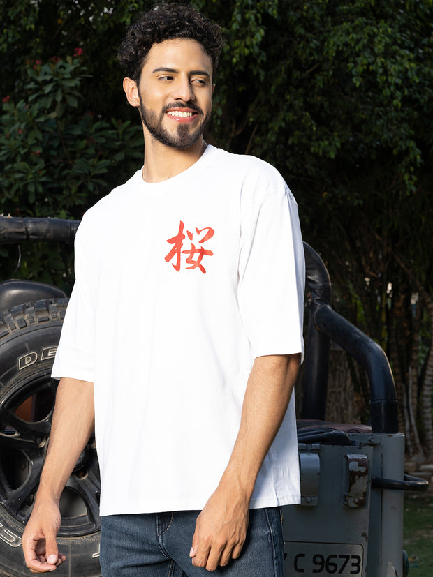 Karate White Oversized Drop shoulder Tee by Gavin Paris