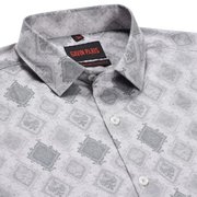 Vintage Geometric Pattern Slim Fit Full Sleeve Shirt (GP147)