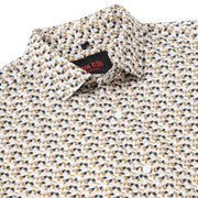 Beige and Black Geometric Pattern Full-Sleeve  Shirt (GP100)
