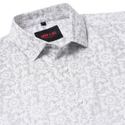 Full Sleeve Shirt - White with Floral Pattern (GP019)