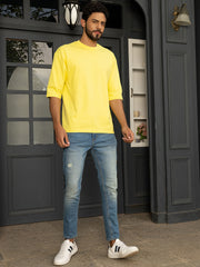 Paparazi Lemon Yellow Oversized Drop shoulder Tee by Gavin Paris