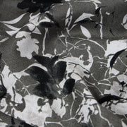 Half Sleeve Slim Fit Shirt- Grey with Black and White Floral Pattern (GP043)