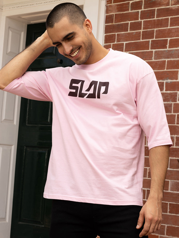 SLAP Pink Oversize Drop shoulder Tee by Gavin Paris