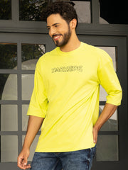 Darkside Neon Green Oversized Drop shoulder Tee by Gavin Paris