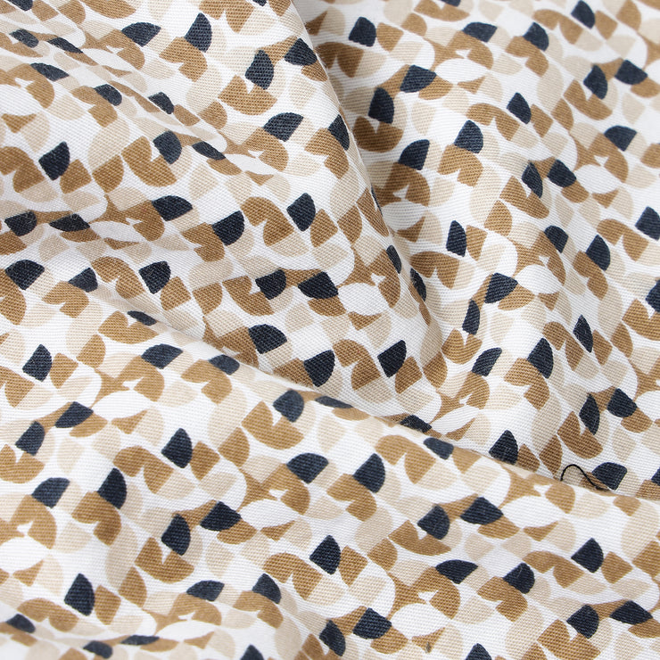 Beige and Black Geometric Pattern Full-Sleeve  Shirt (GP100)