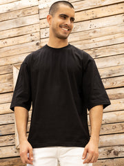 Shiva Unisex Black Drop-shoulder Oversized Tee By Gavin Paris