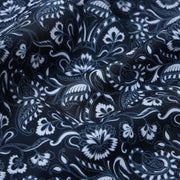 Navy Blue with White Floral Pattern Full Sleeve Shirt (GP024)