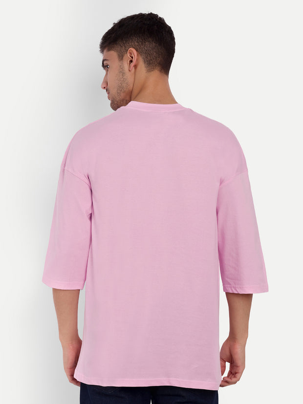 Wanted Pink Oversize Drop shoulder Tee by Gavin Paris