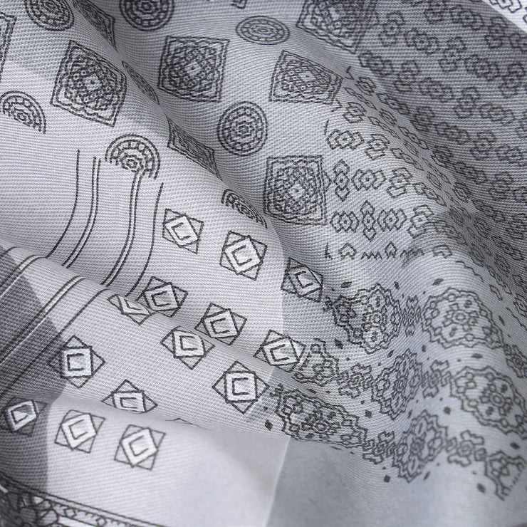 Grey with Intricate Geometric Pattern Full Sleeve Shirt (GP045)