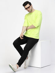 Neon Green Plain Oversized Unisex Tee By Gavin Paris