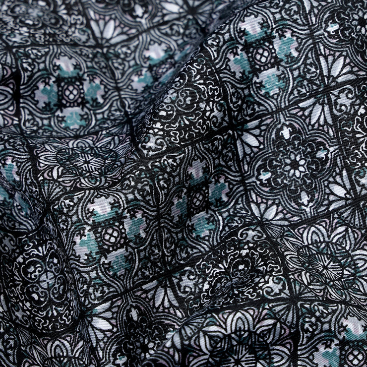Black and Blue Geometric Full-Sleeve Shirt (GP101)